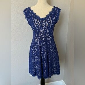 Altar'd State Royal Blue Lace Mini Dress Size S NWT  Sleeveless Dance Party
